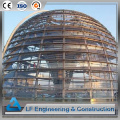 Large Area Galvanized Steel Frame Structure Building Glass Dome